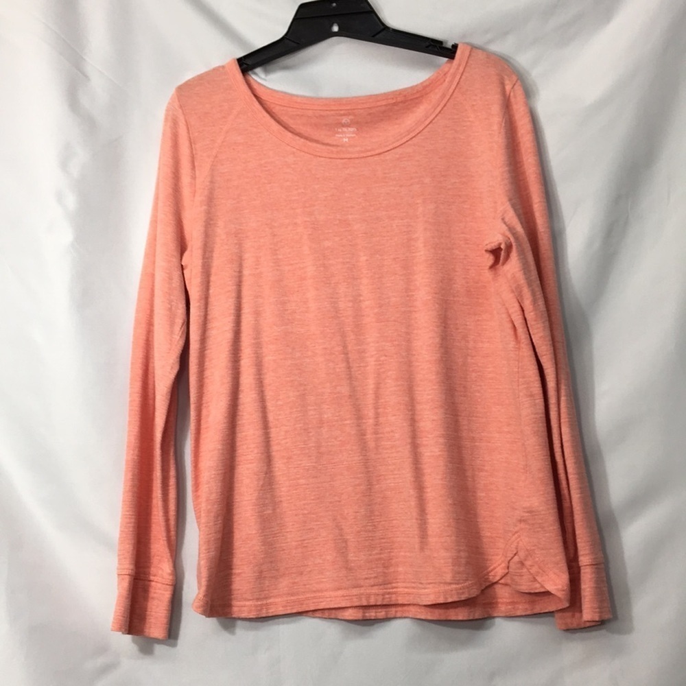 Talbots Women’s Salmon Heathered Long Sleeve Tee Size M Like-NEW